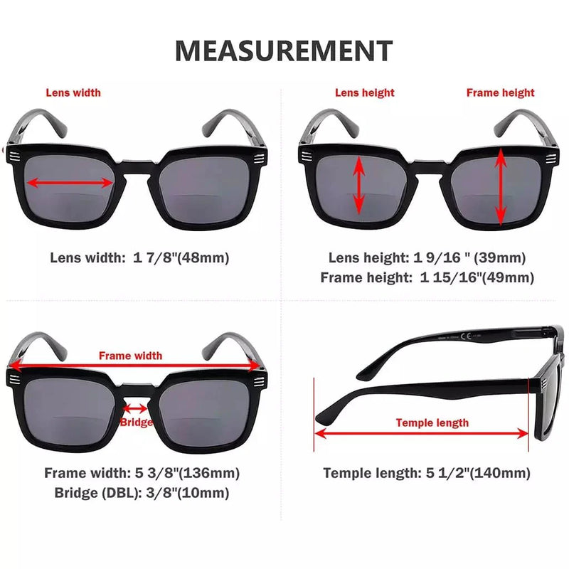 eyekeeper.com 4 Pack Vintage Bifocal Sunglasses Reading Glasses SBR2104 Sunglasses