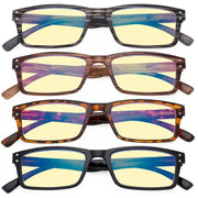 eyekeeper.com 4 Pack Vintage Blue Light Blocking Reading Glasses TM057 Eyeglasses