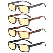 eyekeeper.com 4 Pack Vintage Blue Light Blocking Reading Glasses TM057 Eyeglasses