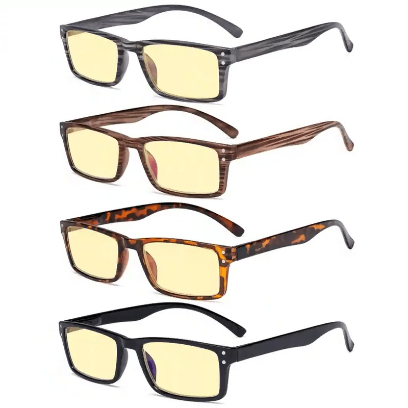 eyekeeper.com 4 Pack Vintage Blue Light Blocking Reading Glasses TM057 Eyeglasses
