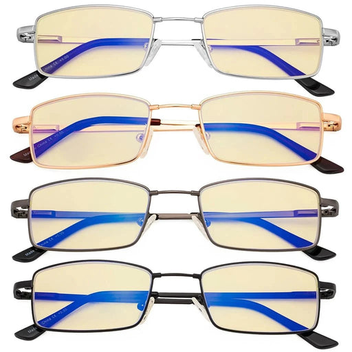 eyekeeper.com 4 Pack Vintage Blue Light Blocking Reading Glasses TMCG1709 Eyeglasses