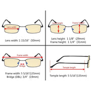 eyekeeper.com 4 Pack Vintage Blue Light Blocking Reading Glasses TMCG1709 Eyeglasses