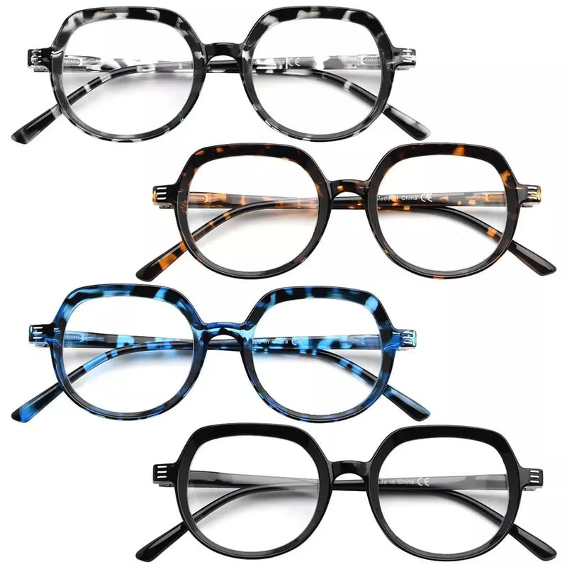 eyekeeper.com 4 Pack Vintage Chic Reading Glasses Tortoiseshell Retro Readers R2016 Eyeglasses