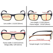 eyekeeper.com 4 Pack Vintage Pattern Blue Light Blocking Readers TMR047 Eyeglasses