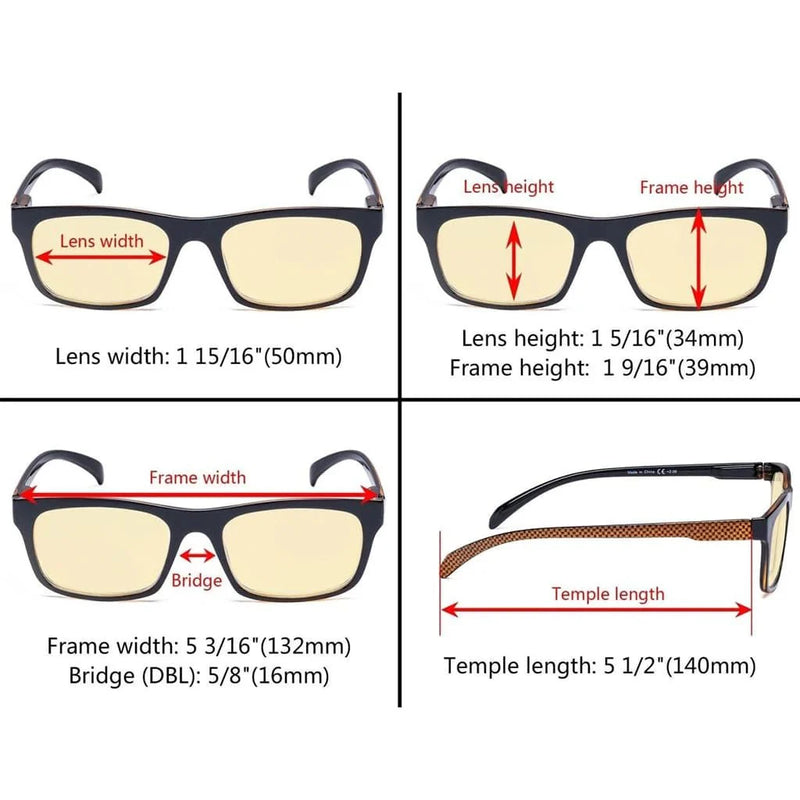 eyekeeper.com 4 Pack Vintage Pattern Blue Light Blocking Readers TMR047 Eyeglasses