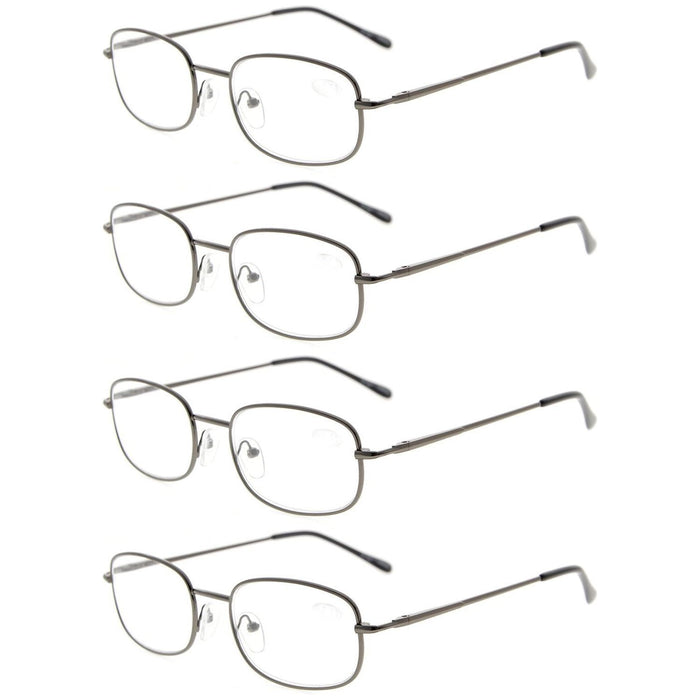 Eyekeeper - 4 Pack Lightweight Metal Frame Reading Glasses R3232