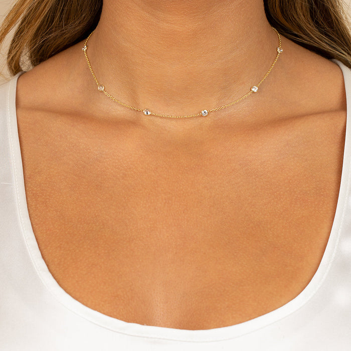 Diamond By The Yard Choker by By Adina Eden