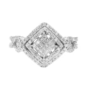 Bids.com 14KT White Gold Diamond Composite Ring (1 cttw, H-I Color, I1-I2 Clarity) Rings