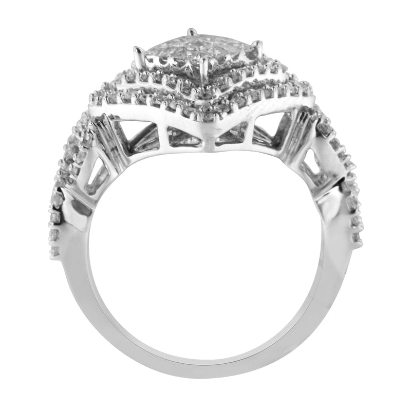 Bids.com 14KT White Gold Diamond Composite Ring (1 cttw, H-I Color, I1-I2 Clarity) Rings
