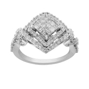 Bids.com 14KT White Gold Diamond Composite Ring (1 cttw, H-I Color, I1-I2 Clarity) Rings