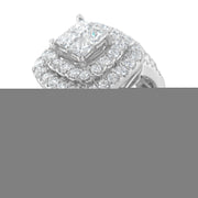Bids.com 14KT White Gold Round and Princess Diamond Ring (2 1/4 cttw, H-I Color, SI1-SI2 Clarity) Rings