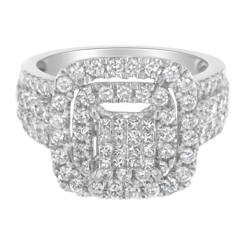 Bids.com 14KT White Gold Diamond Cocktail Ring (1 1/2 cttw, H-I Color, SI2-I1 Clarity) Rings