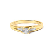 Bids.com 14K Yellow Gold 1/4 Cttw Princess Cut Diamond Engagement Ring Rings