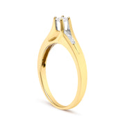 Bids.com 14K Yellow Gold 1/4 Cttw Princess Cut Diamond Engagement Ring Rings