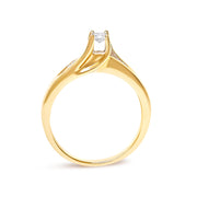 Bids.com 14K Yellow Gold 1/4 Cttw Princess Cut Diamond Engagement Ring Rings