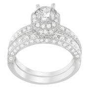 Bids.com 14K White Gold 1 ct. TDW Round Cut Diamond Ring (G-H, I1-I2) Rings