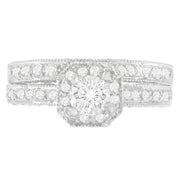 Bids.com 14K White Gold 1 ct. TDW Round Cut Diamond Ring (G-H, I1-I2) Rings