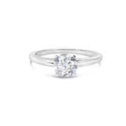 Bids.com 14K White Gold 1.0 Cttw Round Lab Grown Diamond 4 Prong Solitaire Engagement Ring (F-G Color, VS2-SI1 Clarity) - Ring Size 7 Rings