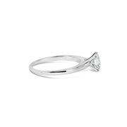 Bids.com 14K White Gold 1.0 Cttw Round Lab Grown Diamond 4 Prong Solitaire Engagement Ring (F-G Color, VS2-SI1 Clarity) - Ring Size 7 Rings