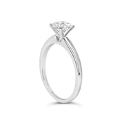 Bids.com 14K White Gold 1.0 Cttw Round Lab Grown Diamond 4 Prong Solitaire Engagement Ring (F-G Color, VS2-SI1 Clarity) - Ring Size 7 Rings
