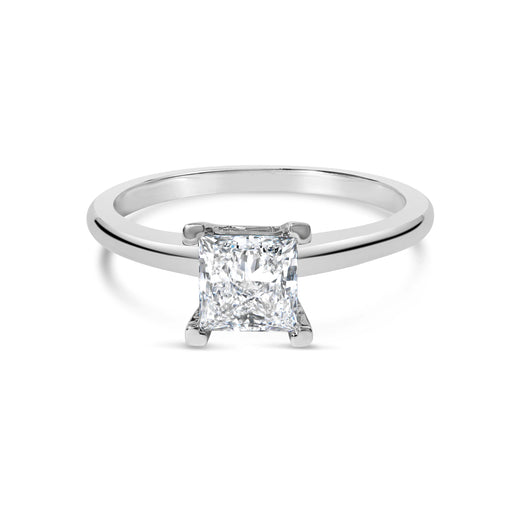 Bids.com 14K White Gold 1.0 Cttw Princess Lab-Grown Diamond Solitaire Engagement  Ring (F-G Color, VS1-VS2 Clarity) - Ring Size 7 Rings