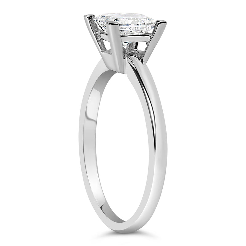 Bids.com 14K White Gold 1.0 Cttw Princess Lab-Grown Diamond Solitaire Engagement  Ring (F-G Color, VS1-VS2 Clarity) - Ring Size 7 Rings