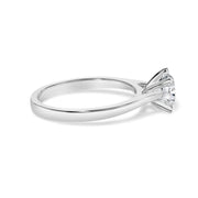 Bids.com 14K White Gold 1.0 Cttw Round Lab Grown Diamond Eagle Claw 4-Prong Set Solitaire Engagement Ring (F-G Color, VS2-SI1 Clarity) - Ring Size 7 Rings