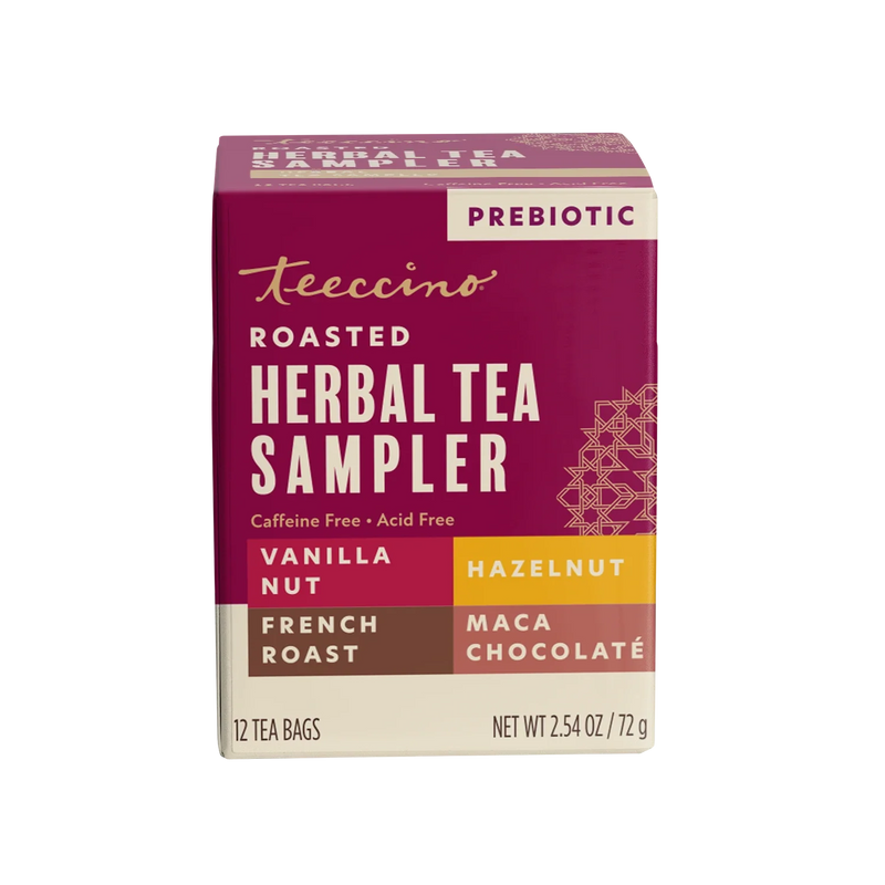 Teeccino Classic Roasted Herbal Tea Sampler Box Samplers Brown Sampler Box