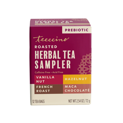 Teeccino Classic Roasted Herbal Tea Sampler Box Samplers Brown Sampler Box
