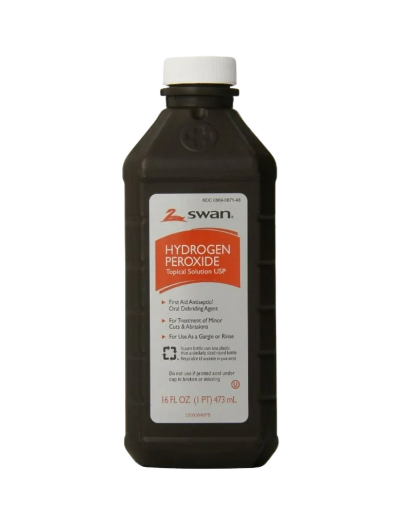 Swan Hydrogen Peroxide Antiseptic Topical Solution 16oz Bottle