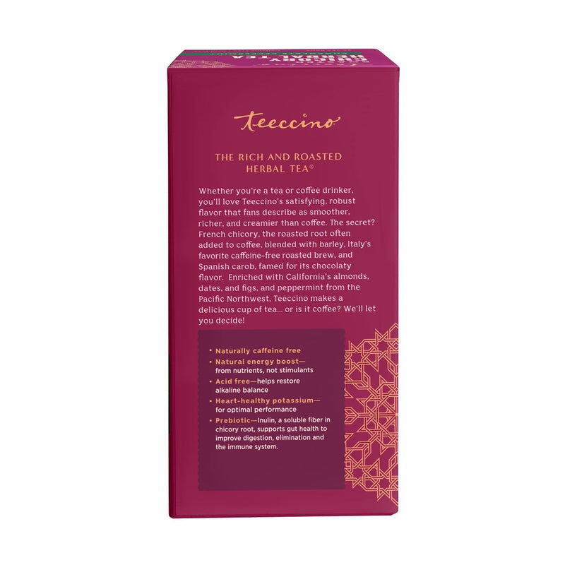Teeccino Chocolate Peppermint Roasted Herbal Tea Herbal Tea