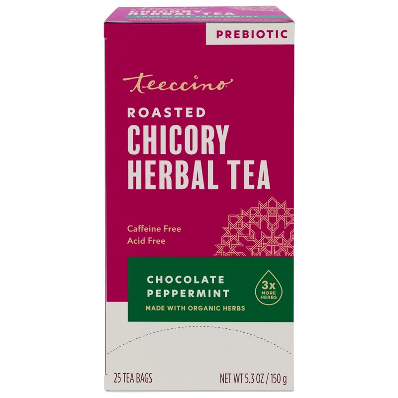 Teeccino Chocolate Peppermint Roasted Herbal Tea Herbal Tea