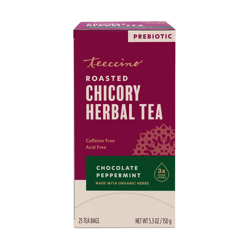 Teeccino Chocolate Peppermint Roasted Herbal Tea Herbal Tea