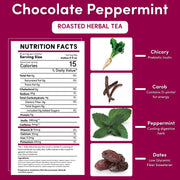 Teeccino Chocolate Peppermint Roasted Herbal Tea Herbal Tea