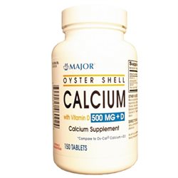 Major Major Oyster Shell Calcium With Vitamin D 500 Mg + D Vitamins & Supplements