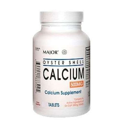 Major Major Oyster Shell Calcium 500 Mg With Vitamin D Vitamins & Supplements