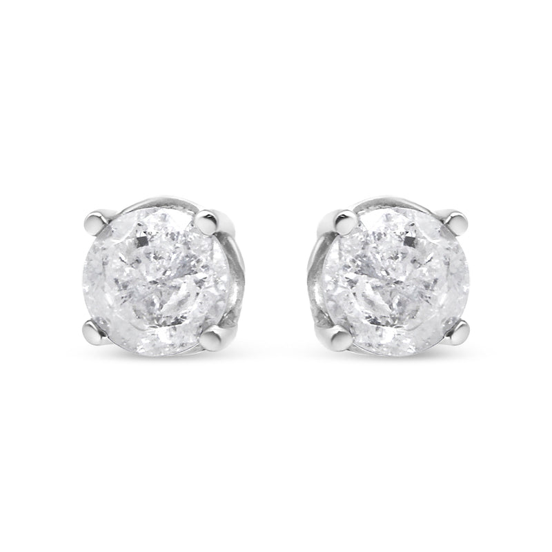 Bids.com 14K White Gold 3/4 Cttw Lab Grown Diamond 4-Prong Classic Stud Earrings (F-G Color, VS2-SI1 Clarity) Earrings