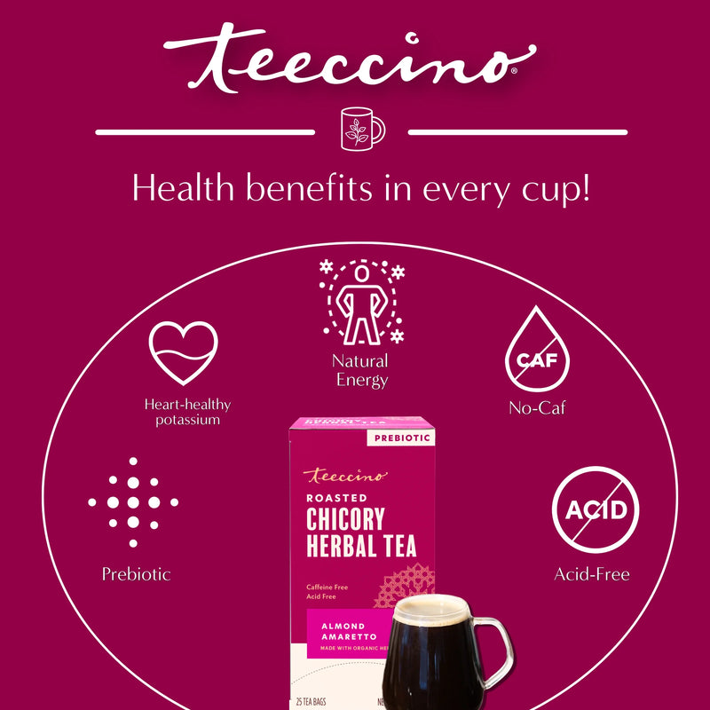 Teeccino Almond Amaretto Roasted Herbal Tea Herbal Tea