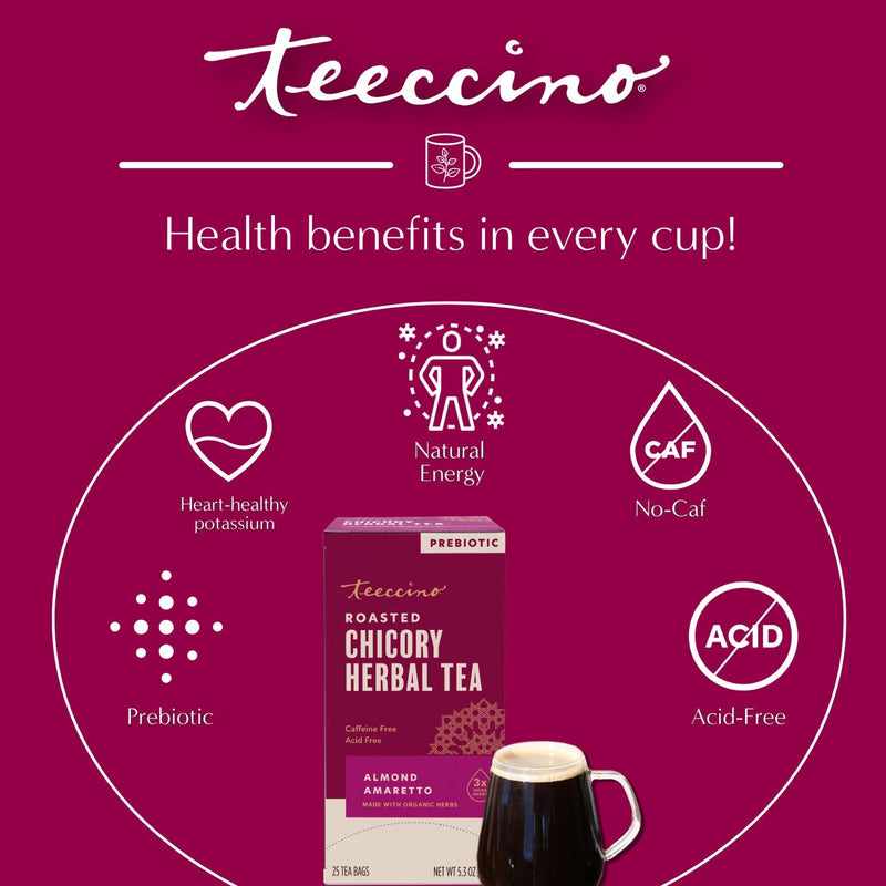 Teeccino Almond Amaretto Roasted Herbal Tea Herbal Tea