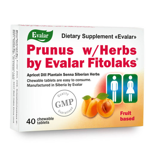 SiberianGreen.com Prunus with Herbs by Evalar Fitolaks 40 Tabs Herbs