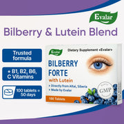 SiberianGreen.com Blueberry Forte with Lutein - 100 Tablets- Vision care and Eye care supplement Herbs