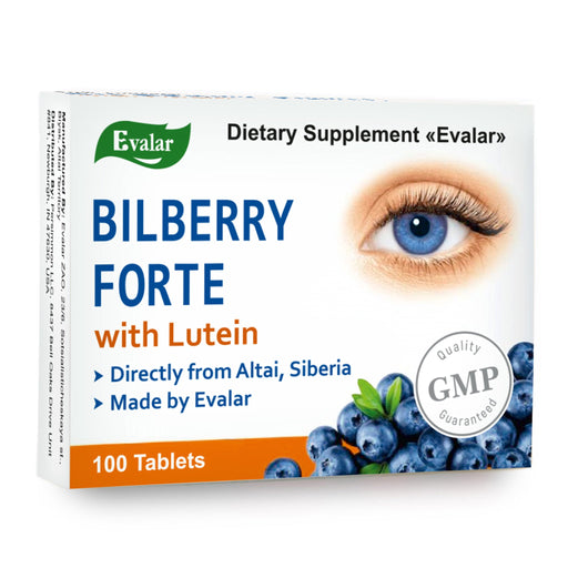 SiberianGreen.com Blueberry Forte with Lutein - 100 Tablets- Vision care and Eye care supplement Herbs