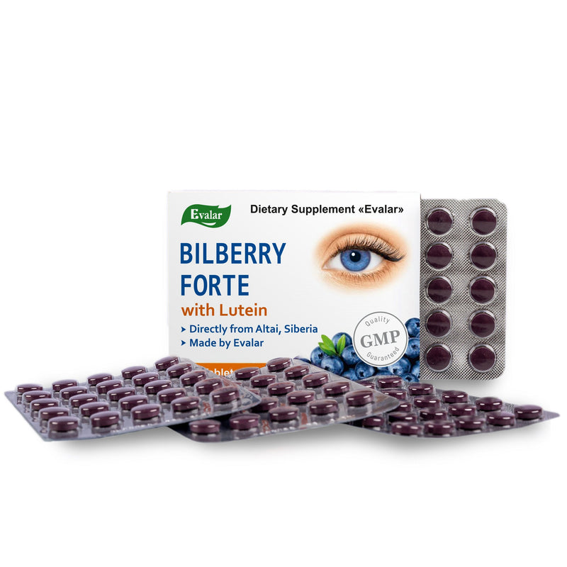 SiberianGreen.com Blueberry Forte with Lutein - 100 Tablets- Vision care and Eye care supplement Herbs
