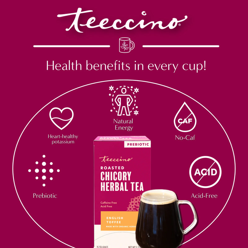 Teeccino English Toffee Roasted Herbal Tea Herbal Tea