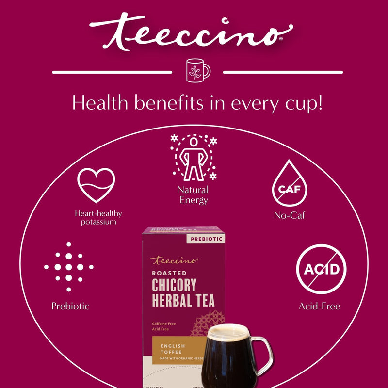 Teeccino English Toffee Roasted Herbal Tea Herbal Tea
