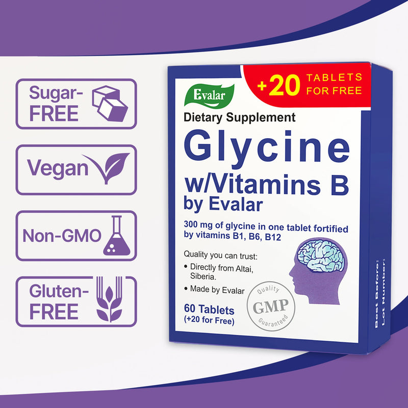 SiberianGreen.com Glycine Forte Evalar 60 Tabs Herbs