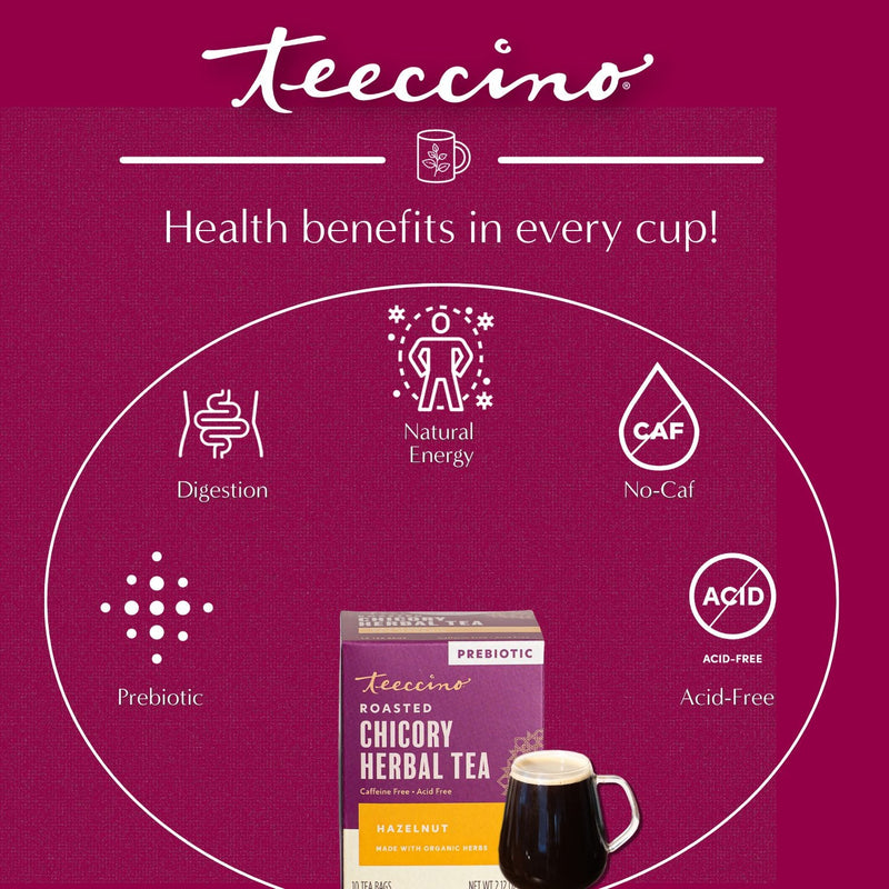 Teeccino Hazelnut Roasted Herbal Tea Herbal Tea