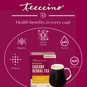 Teeccino Hazelnut Roasted Herbal Tea Herbal Tea Brown 25 tea bags,10 tea bags,50 tagless tea bags