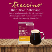 Teeccino Hazelnut Roasted Herbal Tea Herbal Tea Brown 25 tea bags,10 tea bags,50 tagless tea bags