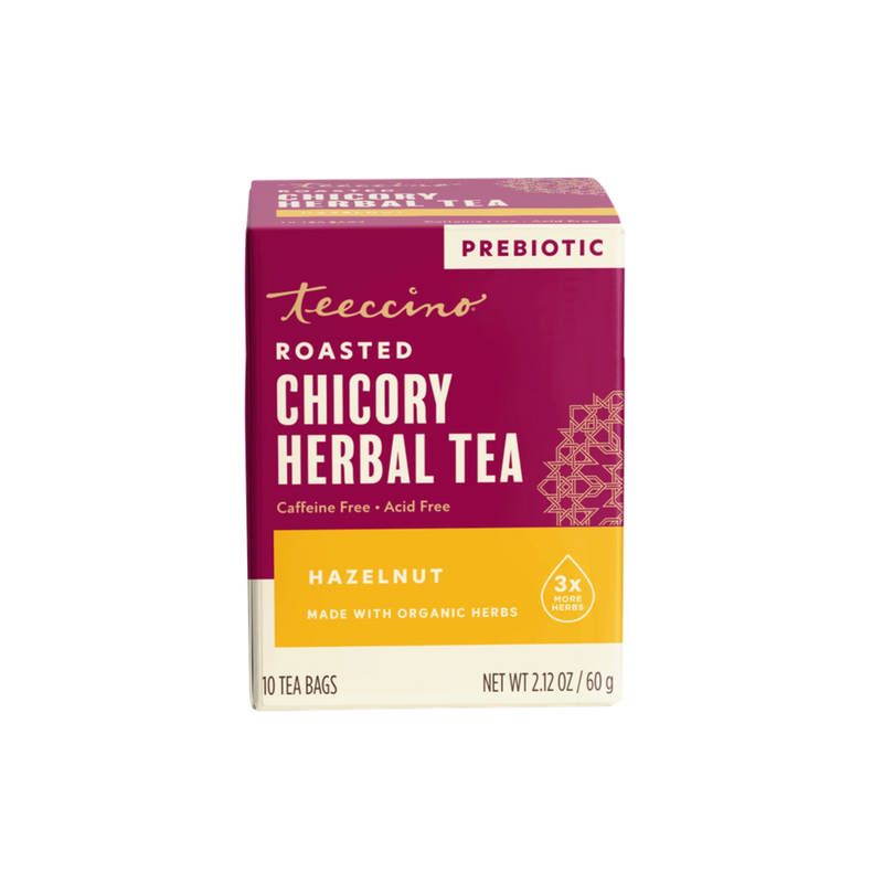 Teeccino Hazelnut Roasted Herbal Tea Herbal Tea Brown 10 tea bags